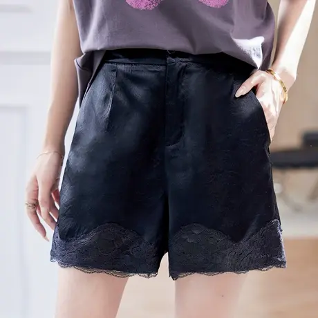 宝诗黎【新品价148元】蕾丝拼接休闲短裤UI1155商品大图