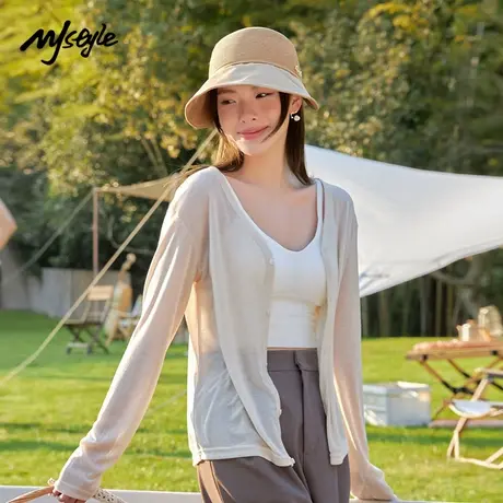 MJ STYLE开衫女士夏日百搭凉感冰丝空调衫夏季新款轻薄遮阳防晒衣商品大图