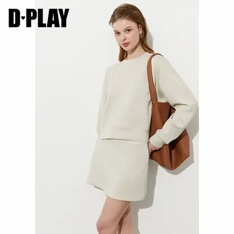 DPLAY2025年春季新款白色卫衣女洋气休闲运动长袖lulu上衣商品大图