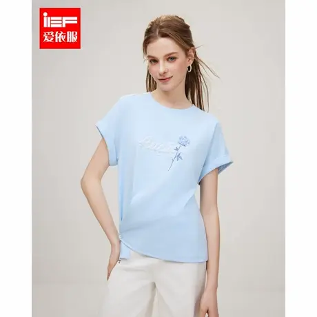 IEF/爱依服短袖2025春季夏新款韩版时尚小众设计通勤气质百搭T恤图片