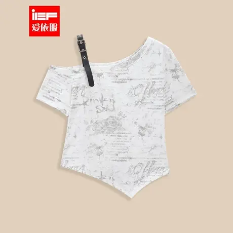 IEF/爱依服2025夏季新款美式潮酷个性辣妹气质短款设计感百搭上衣图片