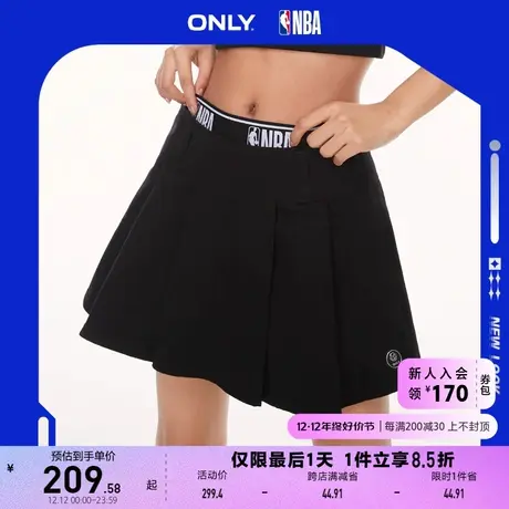 ONLY2023秋季新款NBA联名款短款时尚满印牛仔半身裙女商品大图