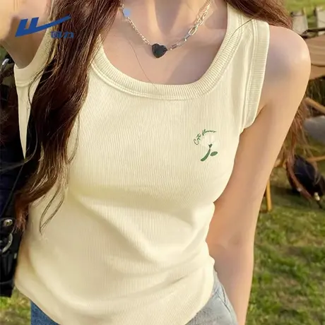 回力针织运动背心女夏2025新款小个子收腰显瘦美背吊带打底上衣A商品大图