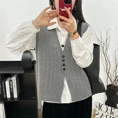 早春2024新款超好看新中式马甲背心女洋气外穿叠穿外搭无袖上衣女图片