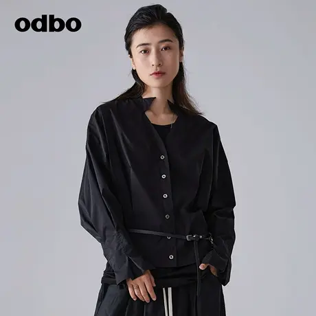 odbo/欧迪比欧原创设计宫廷复古泡泡袖衬衫女夏季新款高级感图片