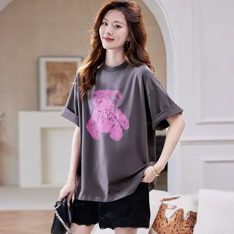 宝诗黎【新品价258元】圆领印花棉质短袖T恤JD2031商品大图