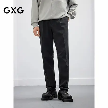 25秋季新品GXG男装宽松直筒休闲裤男时尚通勤卫裤薄长裤商品大图