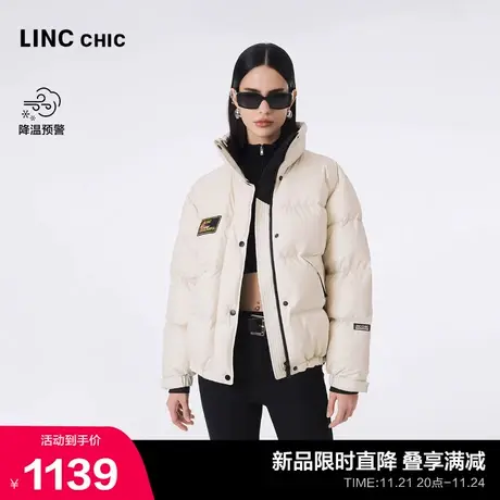 LINC金羽杰短款羽绒服女冬季2023新款功能性防雨雪面包服1201Y商品大图