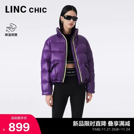 LINCCHIC金羽杰短款羽绒服女冬季2023新款超轻活力立领面包服1296图片