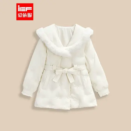 IEF/爱依服2024冬季新款法式甜美淑女风设计感保暖通勤羽绒中外套商品大图