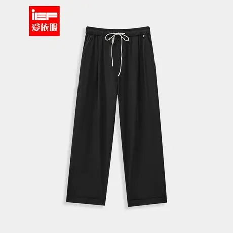 IEF/爱依服裤子2025夏季新款韩版简约成熟气质通勤百搭九分哈伦裤商品大图
