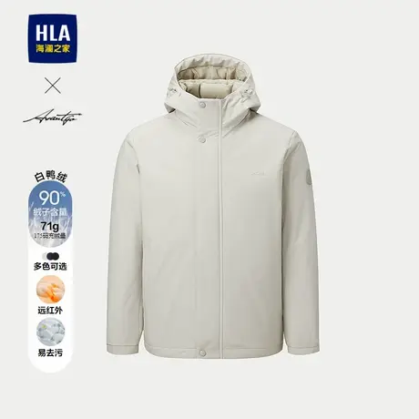 HLA/海澜之家轻商务时尚系列羽绒服25秋冬新保暖鸭绒石墨烯外套男商品大图