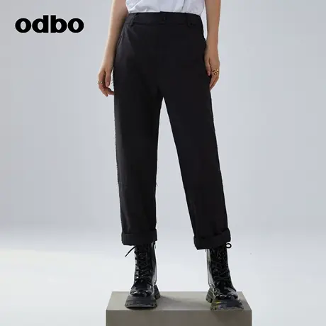 odbo/欧迪比欧原创设计高级感休闲裤女秋装新款垂感西装裤商品大图