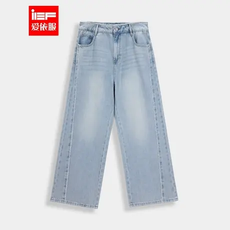 IEF/爱依服【微胖】大码女装2025夏季新款韩版通勤百搭牛仔阔腿裤商品大图