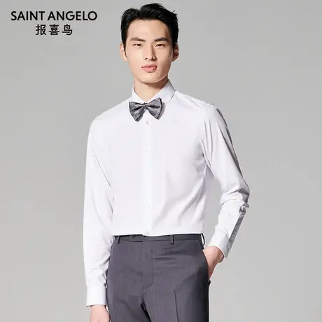 【商场同款】报喜鸟2025秋季新款男士商务正装长袖衬衫婚庆衬衣男图片