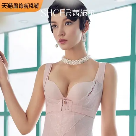 茜施尔胸托聚拢防下垂塑身衣收副乳调整型美背美体束胸内衣RA115Y图片