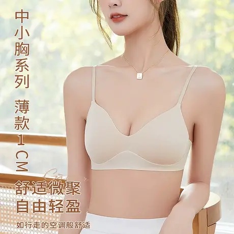 哈安隐形无痕内衣女夏季软支撑小胸聚拢文胸收副乳美背透气胸罩商品大图