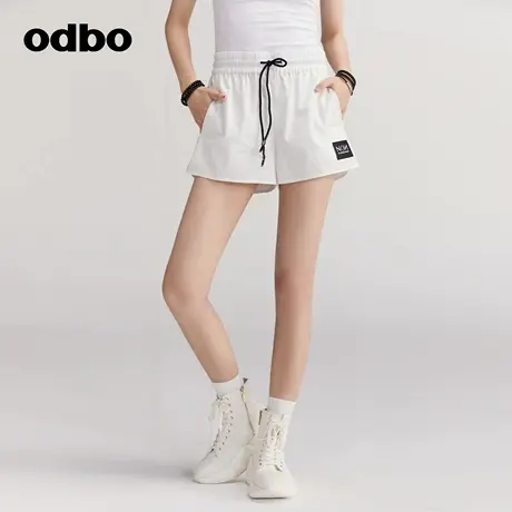 odbo/欧迪比欧原创设计简约气质休闲裤女早夏新款纯棉短裤子商品大图