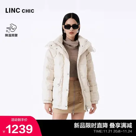 LINCCHIC金羽杰短款羽绒服女冬季2023新款复古学院感面包服2242图片