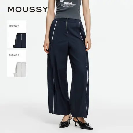 MOUSSY 2025夏季新品城市运动风拉链工装裤休闲裤女028ISA31-2341商品大图