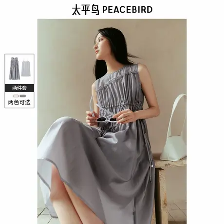 【来了就好】太平鸟抽皱连衣裙图片