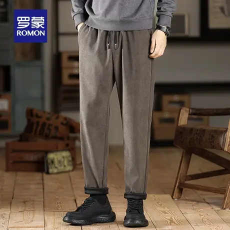 【灯芯绒】罗蒙男士时尚潮流锥形休闲裤2025秋季新款宽松直筒长裤图片