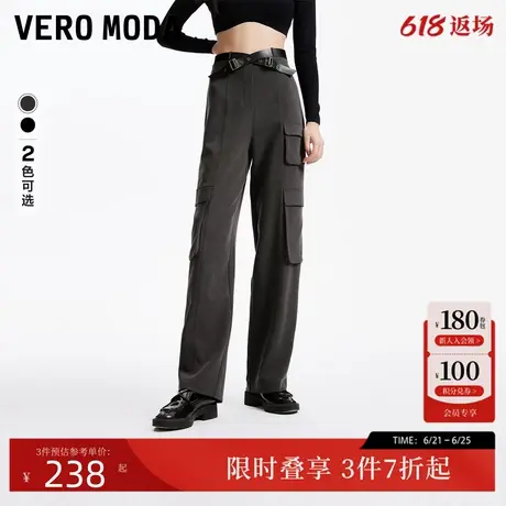 【格雷系】Vero Moda休闲裤女春季工装裤直筒裤324126007商品大图