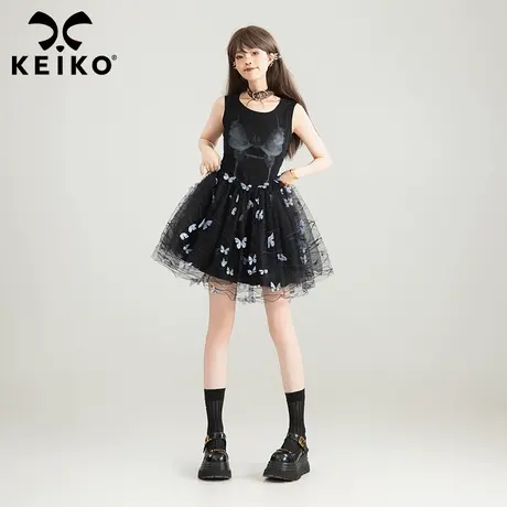 【呼呼严选专享】KEIKO  2025夏季3D立体蝴蝶蓬蓬公主裙商品大图