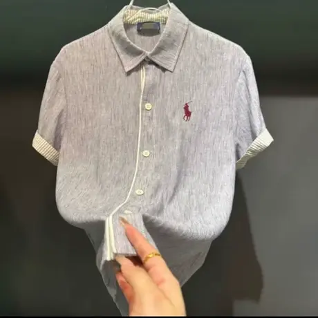 2025夏季新款男士短袖衬衫时尚潮流休闲上衣男装男款半袖衬衣寸衫商品大图