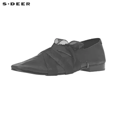 sdeer圣迪奥绑带低帮尖头皮鞋S20283953图片