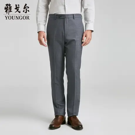雅戈尔 商场同款男灰蓝行政套西YOTX212730HJY裤子商品大图