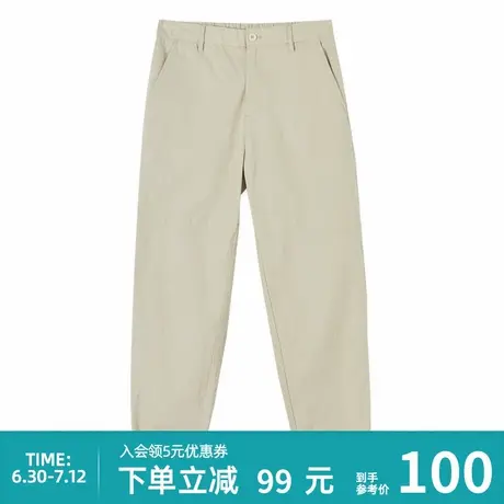 美特斯邦威休闲裤男士夏季新款舒适基础拼接梭织百搭九分裤男图片