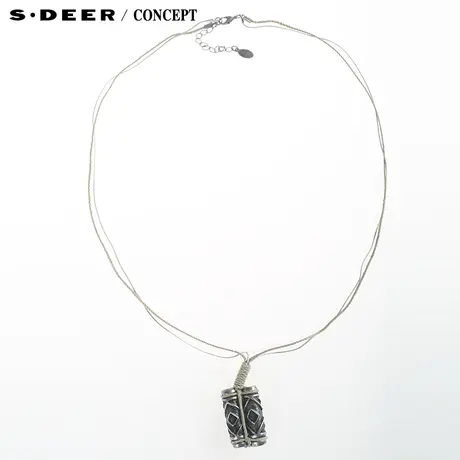 【新品】sdeer圣迪奥专柜正品女装复古棉绳金属挂饰项链5184341图片