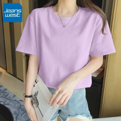 KV真维斯宽松短袖女上衣夏薄款轻奢高级感休闲运动小个子通勤穿搭商品大图