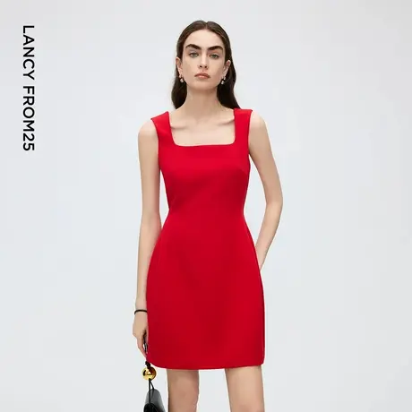 朗姿轻礼服吊带无袖收腰连衣裙高级感气质时尚裙子2025年秋季新款图片