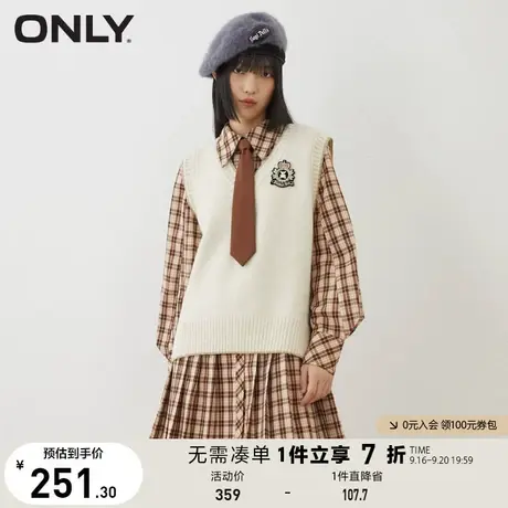 【买5免1】ONLY奥莱夏季学院套装百褶连衣裙女商品大图