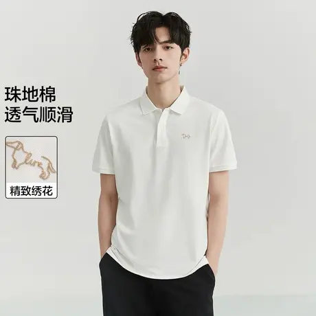 【珠地棉】透气顺滑男士绣花短袖POLO衫25夏款休闲百搭T恤商品大图