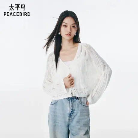 【商场同款】太平鸟女装2025夏季新款软弹针织线开衫A3EDF2396图片