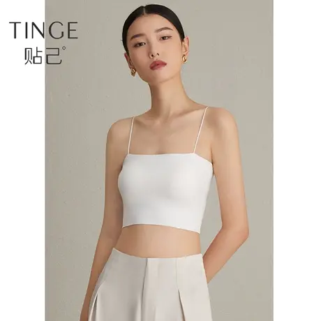 TINGE【拥抱云朵】露脐固定Bra吊带背心女带胸垫露脐性感细吊带商品大图