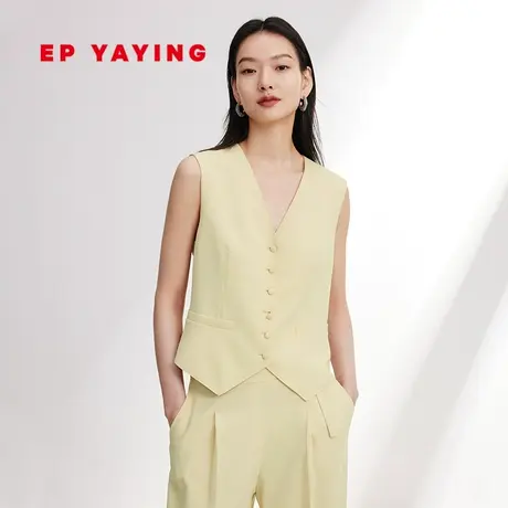 EP YAYING雅莹女装 斜纹三醋酸收腰西装马甲 夏季商场同款1008A商品大图