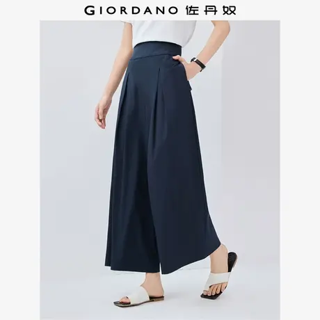 佐丹奴裙子女装收褶阔腿梭织薄九分裙裤 05425071商品大图