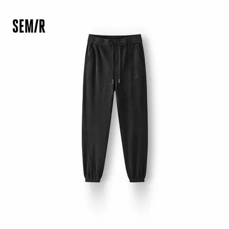 [商场同款]森马休闲裤男摇粒绒锥形裤子2024冬季新款纯色百搭长裤图片