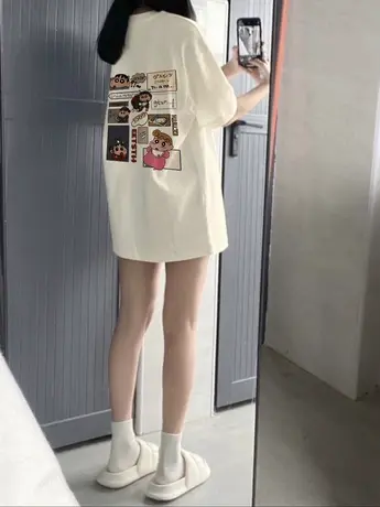 夏季女装T恤oversize大码韩版简约风纯棉短袖上衣ins百搭闺蜜内搭商品大图