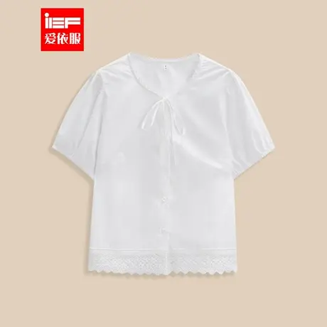 IEF/爱依服2025夏季新款法式温柔小女人气质通勤百搭衬衫上衣商品大图