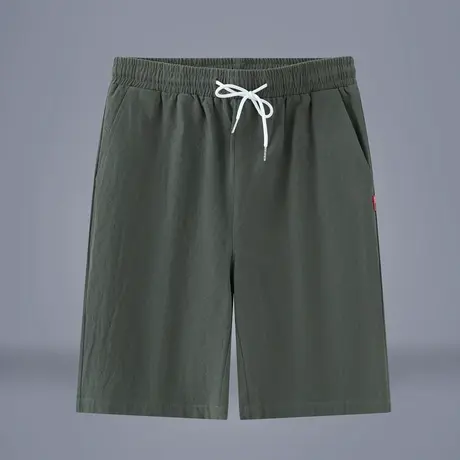 夏季新款纯棉四分裤男士干活穿的弹力修身休闲耐脏磨五分工装短裤图片