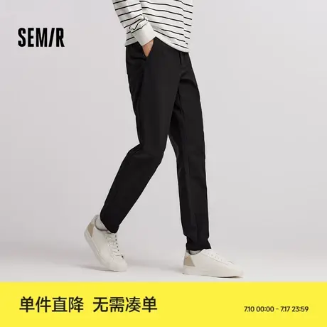 舒服裤|商场同款森马休闲裤男发热易打理2024冬季新款小脚裤通勤商品大图