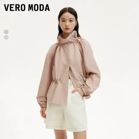 Vero Moda夹克外套女24秋季新款插肩袖宽松抽绳外套时尚324317005图片