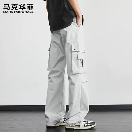马克华菲夏季休闲裤男士美式伞兵裤2025新款宽松直筒工装裤子潮X商品大图