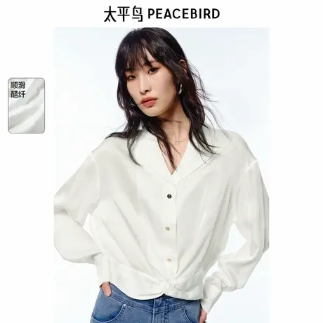 【商场同款】太平鸟女装2025年夏季新款截短廓形上衣女A1CDF2199商品大图