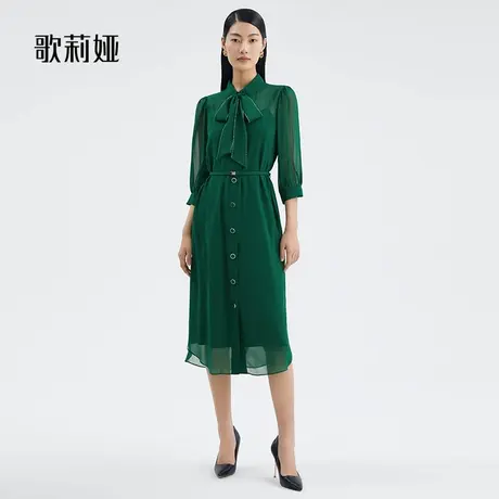 【现货】歌莉娅夏季新款真丝衬衫连衣裙126L4K3G0图片